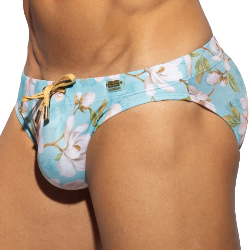 Resumen del baño de la marca ES COLLECTION - Edición limitada Jasmine Swim Bikini - Blue - Ref : 2601 C23