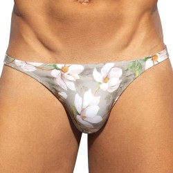 Slip de bain de la marque ES COLLECTION - String de Bain Jasmine Edition Limitée - Beige - Ref : 2602 C28