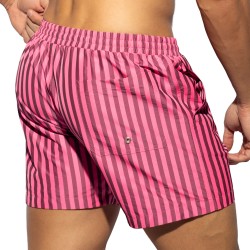 Short de bain de la marque ES COLLECTION - Short de Bain Neon Stripes Edition Limitée - Rose - Ref : 2523 C34