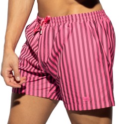 Short de bain de la marque ES COLLECTION - Short de Bain Neon Stripes Edition Limitée - Rose - Ref : 2523 C34