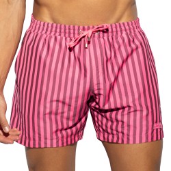 Short de bain de la marque ES COLLECTION - Short de Bain Neon Stripes Edition Limitée - Rose - Ref : 2523 C34