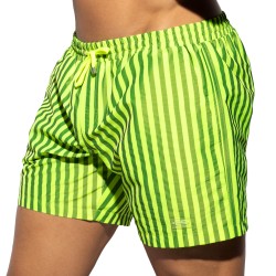 Shorts de baño de la marca ES COLLECTION - Pantalones cortos de baño Neon Stripes Edición Limitada - Amarillo - Ref : 2523 C31