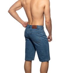 Bermuda de la marca ADDICTED - Pantalones cortos Bermuda de corte ancho vaqueros - azul oscuro - Ref : AD1397 C502