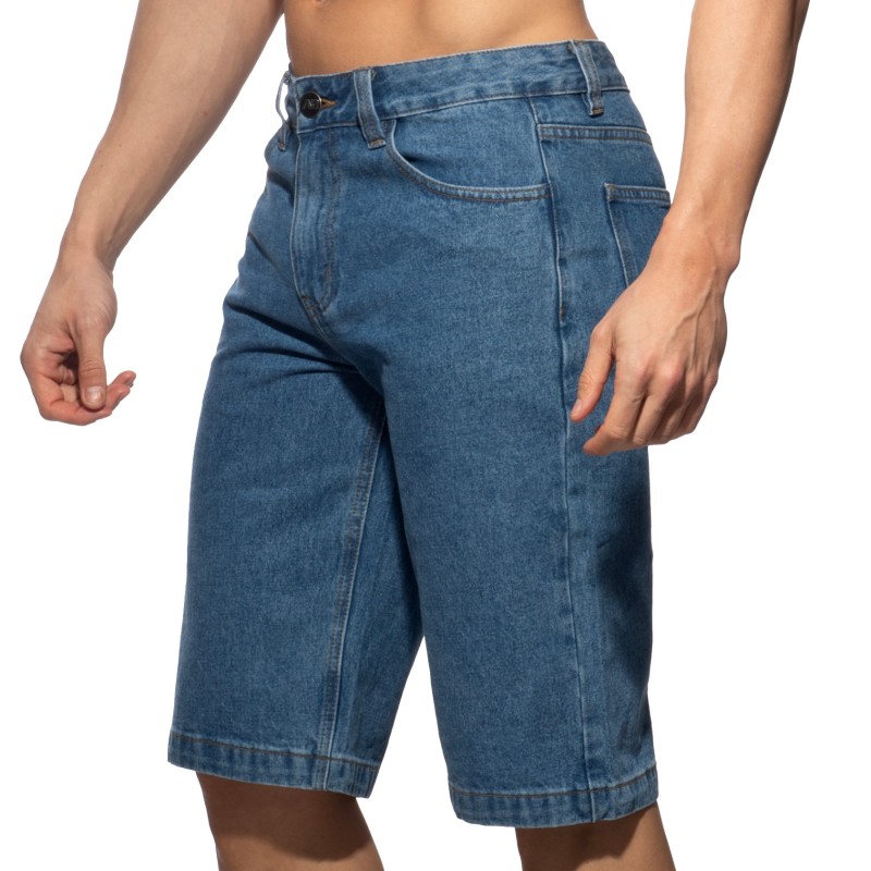 Bermuda de la marque ADDICTED - Bermuda Baggy Fit Denim - Bleu Foncé - Ref : AD1397 C502