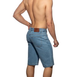 Bermuda de la marca ADDICTED - Pantalones cortos de bermuda de corte ancho Vaqueros - Azul - Ref : AD1397 C500