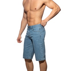 Bermuda de la marca ADDICTED - Pantalones cortos de bermuda de corte ancho Vaqueros - Azul - Ref : AD1397 C500
