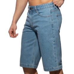 Bermuda de la marca ADDICTED - Pantalones cortos de bermuda de corte ancho Vaqueros - Azul - Ref : AD1397 C500