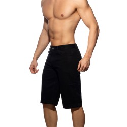Bermuda de la marca ADDICTED - Vaqueros Anchos Bermudas - Black - Ref : AD1397 C10