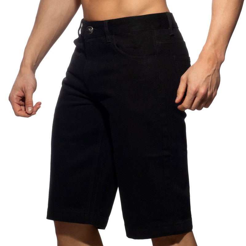 Bermuda de la marca ADDICTED - Vaqueros Anchos Bermudas - Black - Ref : AD1397 C10