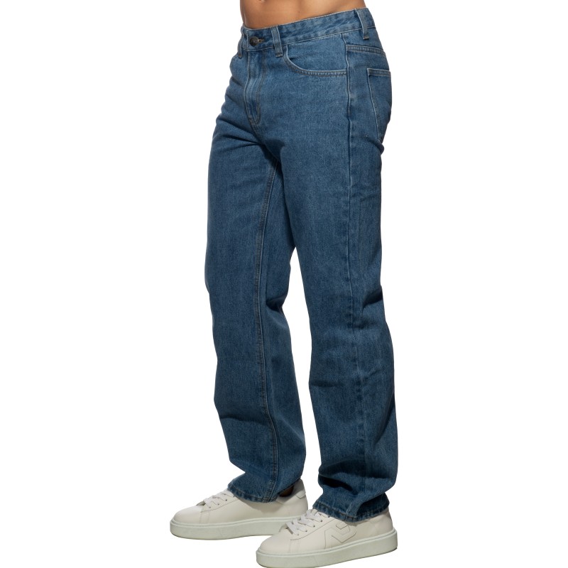 Jean s de la marque ADDICTED - Jeans Baggy Fit Denim - Bleu Foncé - Ref : AD1398 C502