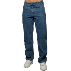 Jean s de la marque ADDICTED - Jeans Baggy Fit Denim - Bleu Foncé - Ref : AD1398 C502