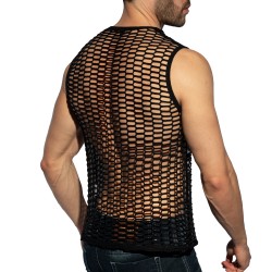 Tirantes de la marca ES COLLECTION - Camiseta de la línea de pesca - Negra - Ref : TS365 C10