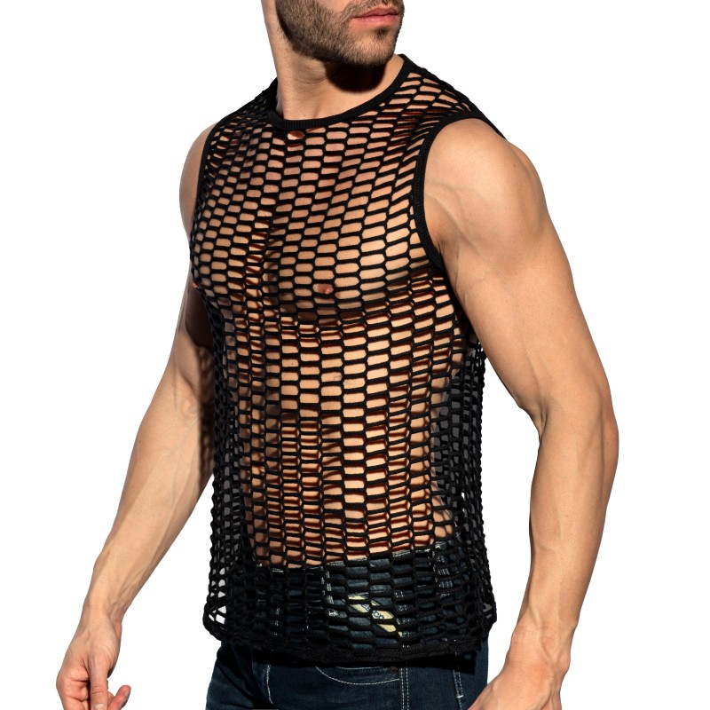 Débardeur de la marque ES COLLECTION - Débardeur Fishing Line - Noir - Ref : TS365 C10