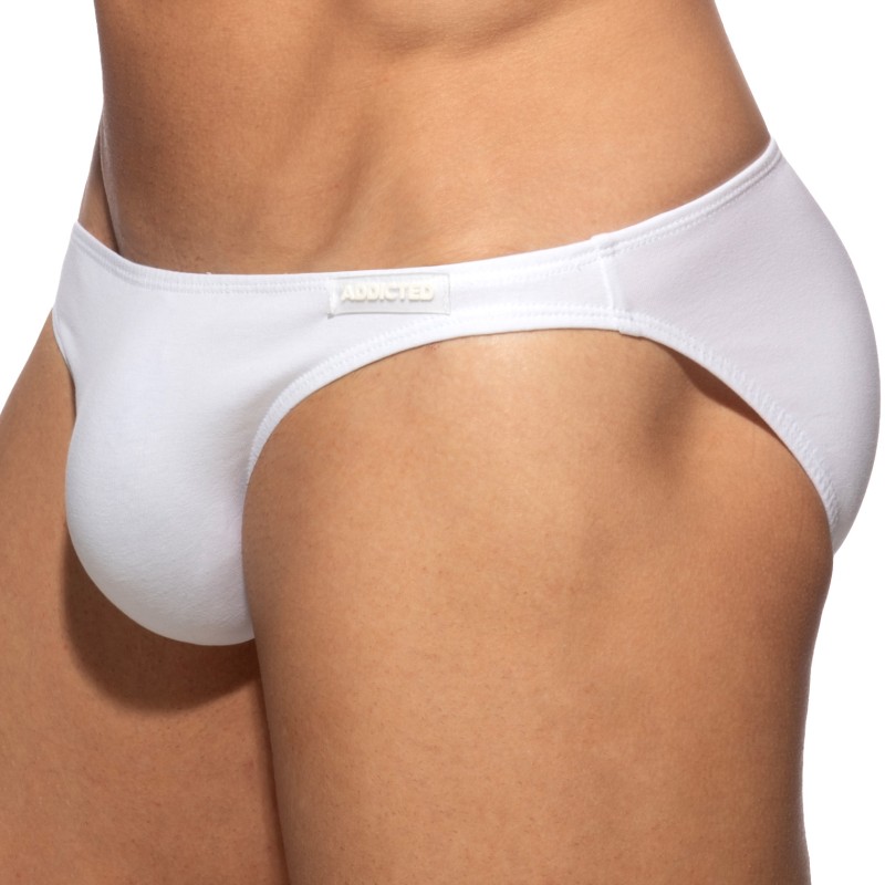 Brief of the brand ADDICTED - Bikini Cotton - white - Ref : AD985 C01
