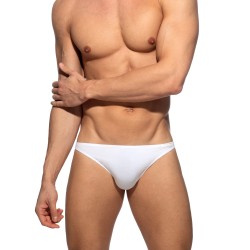 Slip, Tanga de la marque ADDICTED - Bikini Cotton - blanc - Ref : AD985 C01