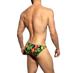 Slip de la marca ES COLLECTION - Flores Audaces Edición Limitada Bikini - Black - Ref : UN662 C10