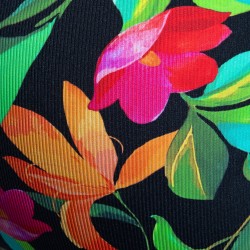 Slip, Tanga de la marque ES COLLECTION - Bikini Bold Flowers Edition Limitée - Noir - Ref : UN662 C10