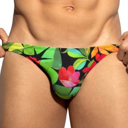 Slip de la marca ES COLLECTION - Flores Audaces Edición Limitada Bikini - Black - Ref : UN662 C10