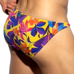 Slip, Tanga de la marque ES COLLECTION - Bikini Bold Flowers Edition Limitée - Jaune - Ref : UN662 C03