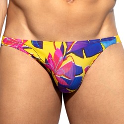 Slip, Tanga de la marque ES COLLECTION - Bikini Bold Flowers Edition Limitée - Jaune - Ref : UN662 C03