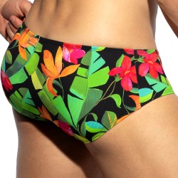Slip, Tanga de la marque ES COLLECTION - Slip Bold Flowers Edition Limitée - Noir - Ref : UN663 C10