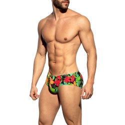 Slip der Marke ES COLLECTION - Bold Flowers Limited Edition Brief - Schwarz - Ref : UN663 C10