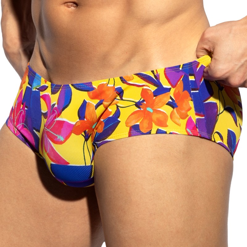Slip de la marca ES COLLECTION - Bold Flowers Edición Limitada Brief - Amarillo - Ref : UN663 C03