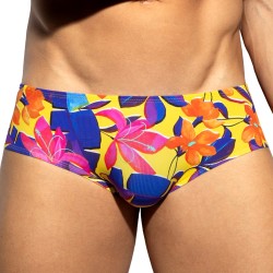 Slip, Tanga de la marque ES COLLECTION - Slip Bold Flowers Edition Limitée - Jaune - Ref : UN663 C03