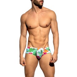 Slip del marchio ES COLLECTION - Brief Bold Flowers Edizione Limitata - White - Ref : UN663 C01