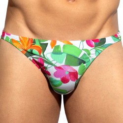 String de la marque ES COLLECTION - String Bold Flowers Edition Limitée - Blanc - Ref : UN664 C01