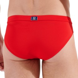 Slip de bain de la marque HOM - Mini Slip de Bain Nautical Cup - Rouge - Ref : 402755 00PA