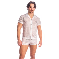 Nieuwpoort - L'Homme Invisible Cuban Collar White Shirt - L'Homme I...