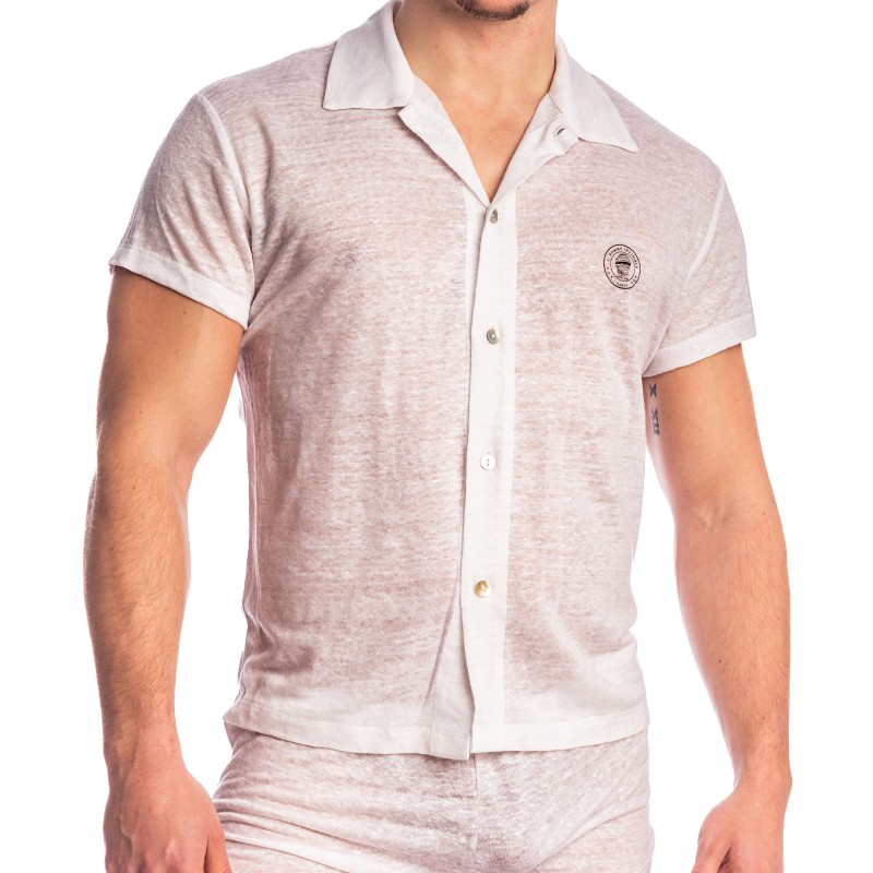Nieuwpoort - L'Homme Invisible Cuban Collar White Shirt - L'Homme I...