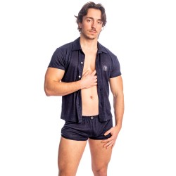 Nieuwpoort - The Invisible Man Cuban Collar Navy Shirt - L'Homme In...