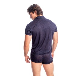 Nieuwpoort - The Invisible Man Cuban Collar Navy Shirt - L'Homme In...