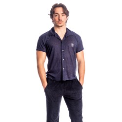 Nieuwpoort - The Invisible Man Cuban Collar Navy Shirt - L'Homme In...