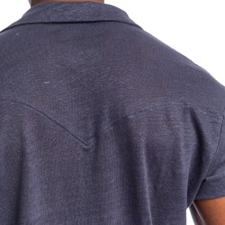 Nieuwpoort - The Invisible Man Cuban Collar Navy Shirt - L'Homme In...