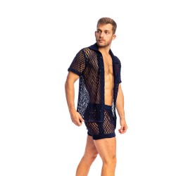 Shirt of the brand L HOMME INVISIBLE - Zephiro - Navy Blue Shirt L Homme Invisible - Ref : HW167 ZEP 049