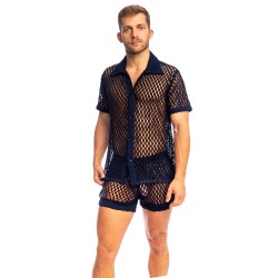 Shirt of the brand L HOMME INVISIBLE - Zephiro - Navy Blue Shirt L Homme Invisible - Ref : HW167 ZEP 049