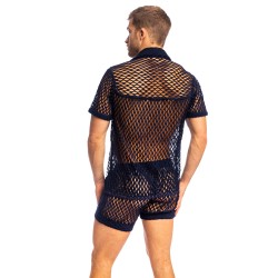 Shirt of the brand L HOMME INVISIBLE - Zephiro - Navy Blue Shirt L Homme Invisible - Ref : HW167 ZEP 049