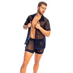 Short de la marque L HOMME INVISIBLE - Zephiro - Short Bleu Marine L Homme Invisible - Ref : HW132 ZEP 049