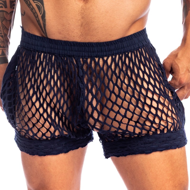 Short de la marque L HOMME INVISIBLE - Zephiro - Short Bleu Marine L Homme Invisible - Ref : HW132 ZEP 049