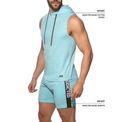 Hoody Band Cotton - bleu ciel - ADDICTED : vente débardeurs homme A...