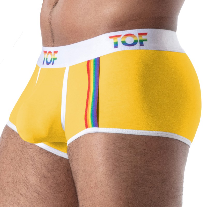 Trunk Joyful Pride TOF Paris - Jaune - TOF Paris : vente shorty box...