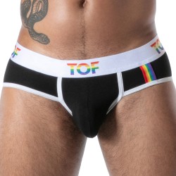 Slip Joyful Pride TOF Paris - Noir - TOF Paris : vente slips et ban...
