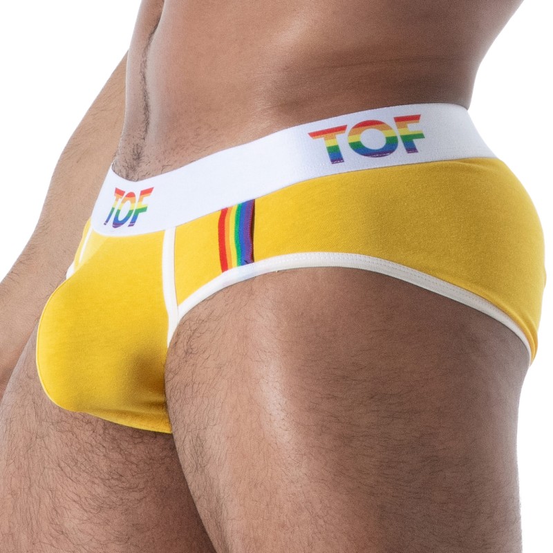 Slip Joyful Pride TOF Paris - Jaune - TOF Paris : vente slips et ba...