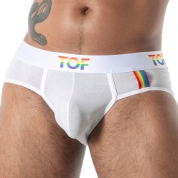 Slip Joyful Pride TOF Paris - Blanc - TOF Paris : vente slips et ba...