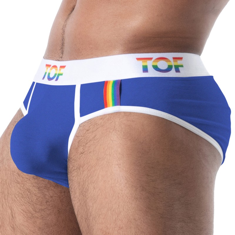 Slip Joyful Pride TOF Paris - Bleu - TOF Paris : vente slips et ban...