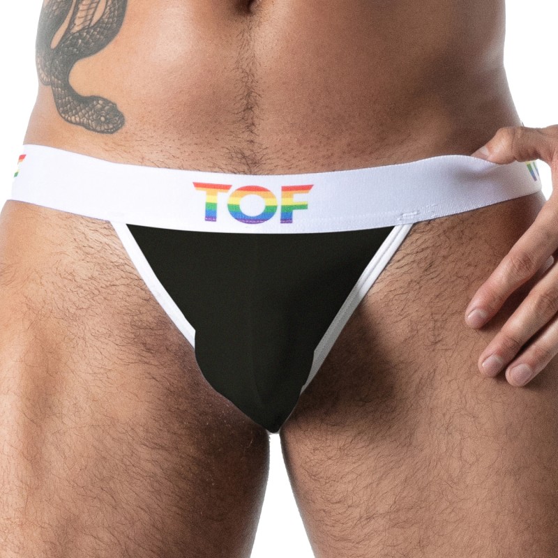 Jockstrap Joyful Pride TOF Paris - Noir - TOF Paris : vente strings...