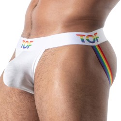 Jockstrap Joyful Pride TOF Paris - Blanc - TOF Paris : vente string...